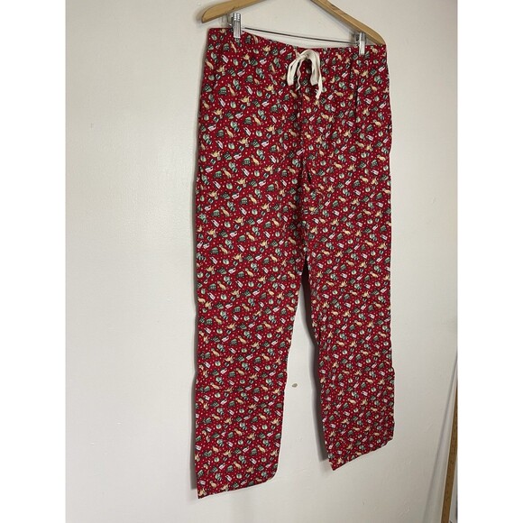 Vineyard Vines Adult Large Red Fleece Sleep Pants Holiday Christmas Whales - Picture 3 of 6